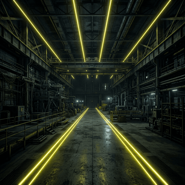 Industrial warehouse background